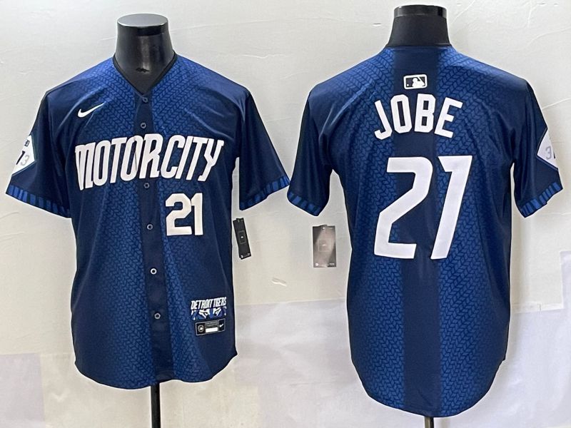 Men 2025 Detroit Tigers 21 Jobe Blue City edition Game Nike MLB Jersey style 4